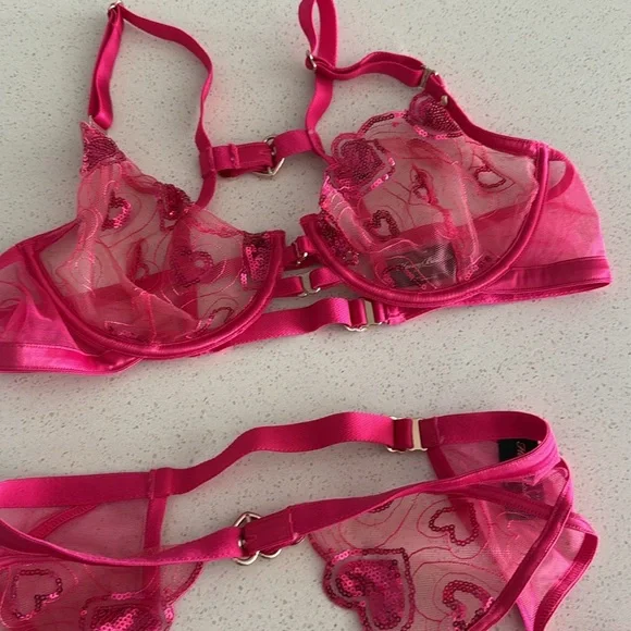 Honey Birdette Hearts Sequin Set - Picture 5 of 11